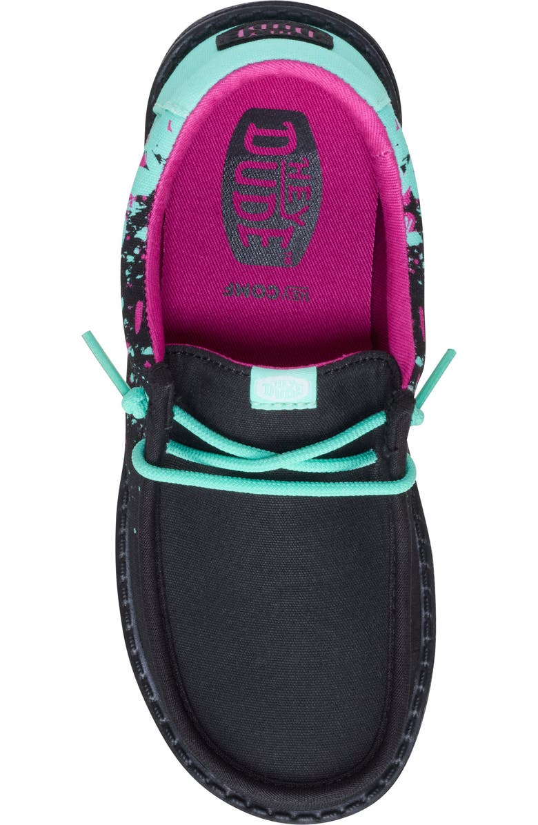 Hey Dude Kids' Wally Paintball Slip-On, Alternate, color, Black/ Multi