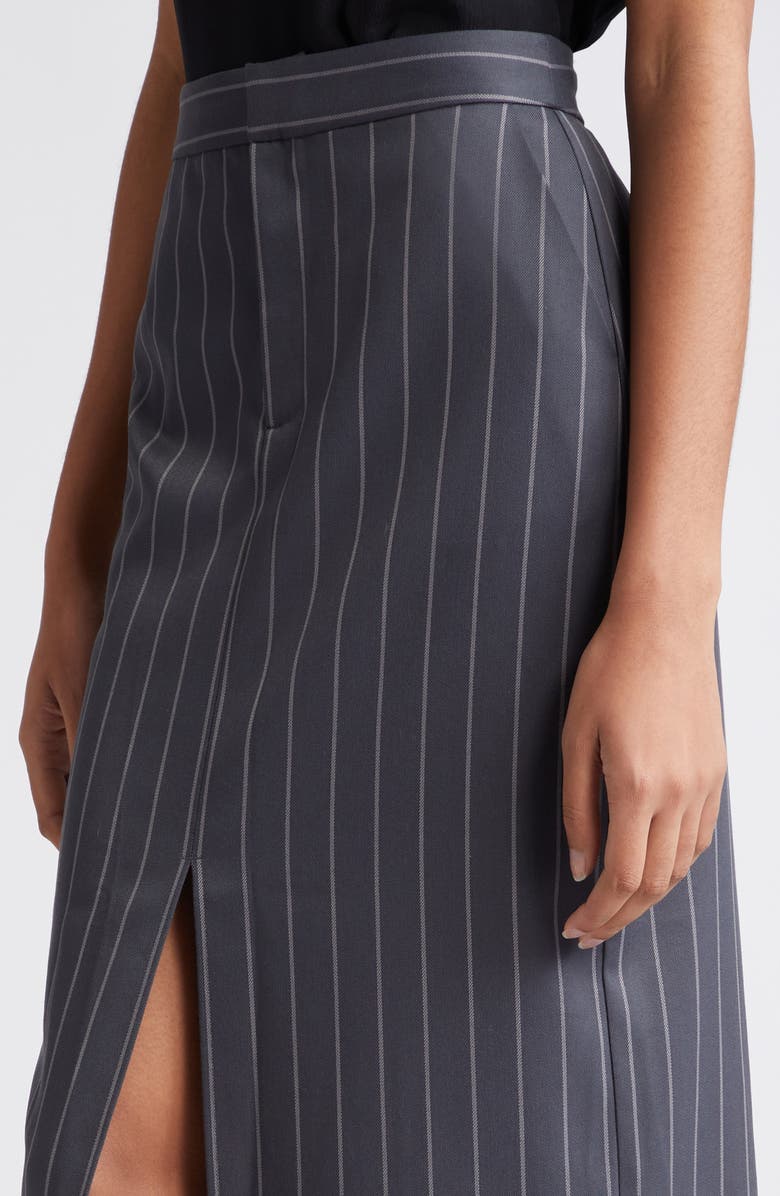 L'AGENCE Madonna Pinstripe Midi Pencil Skirt, Alternate, color, 