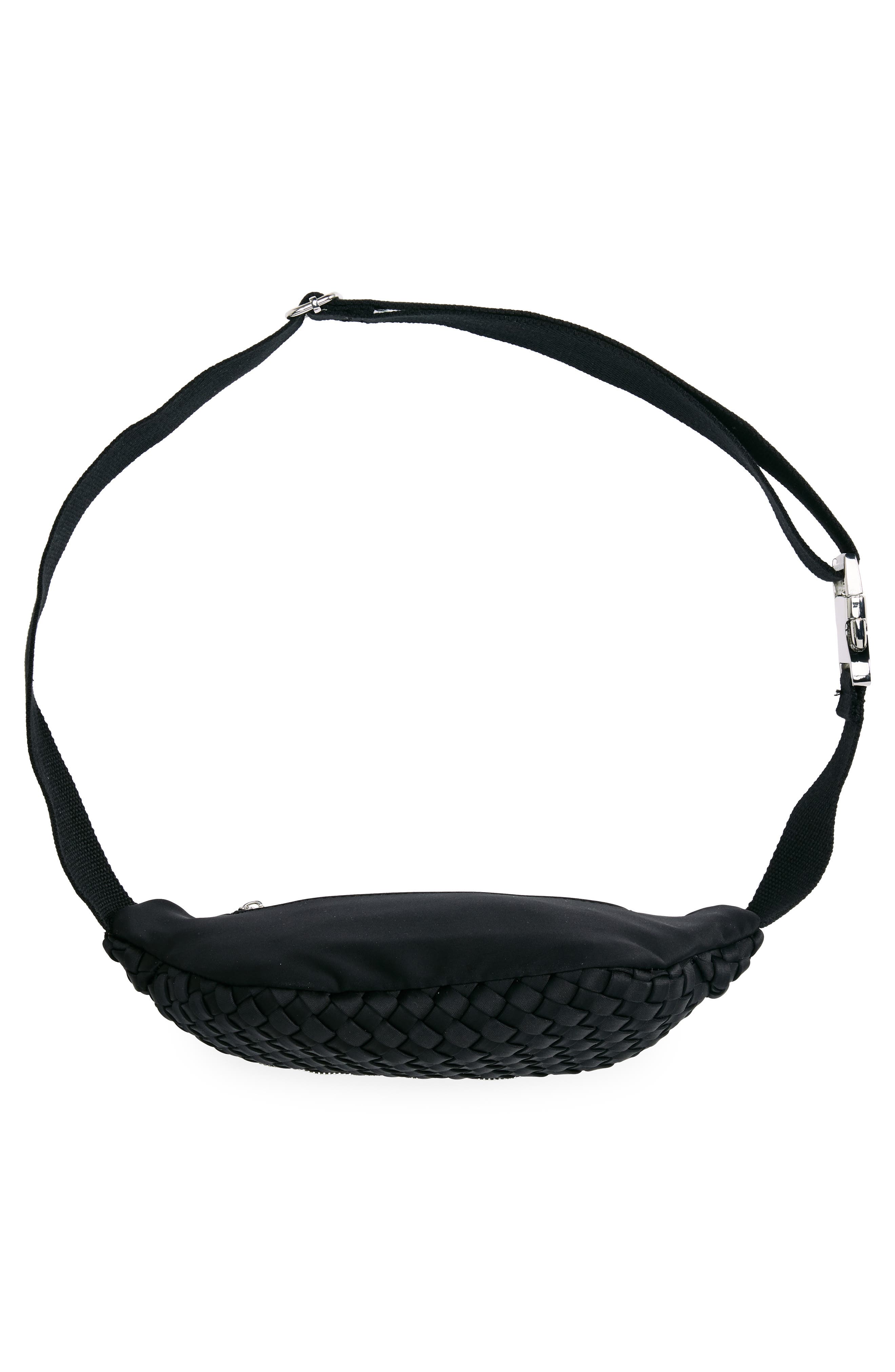 BCBG Quilted Belt Bag, Alternate, color, Black