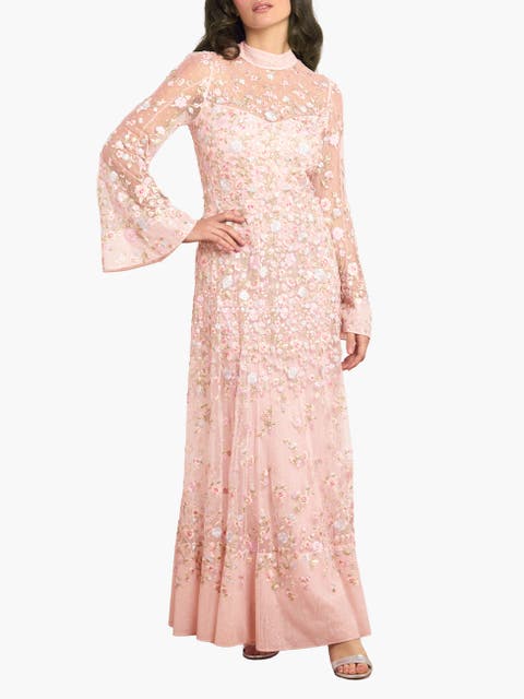 Sylvia Rose Long Sleeve Ankle Gown