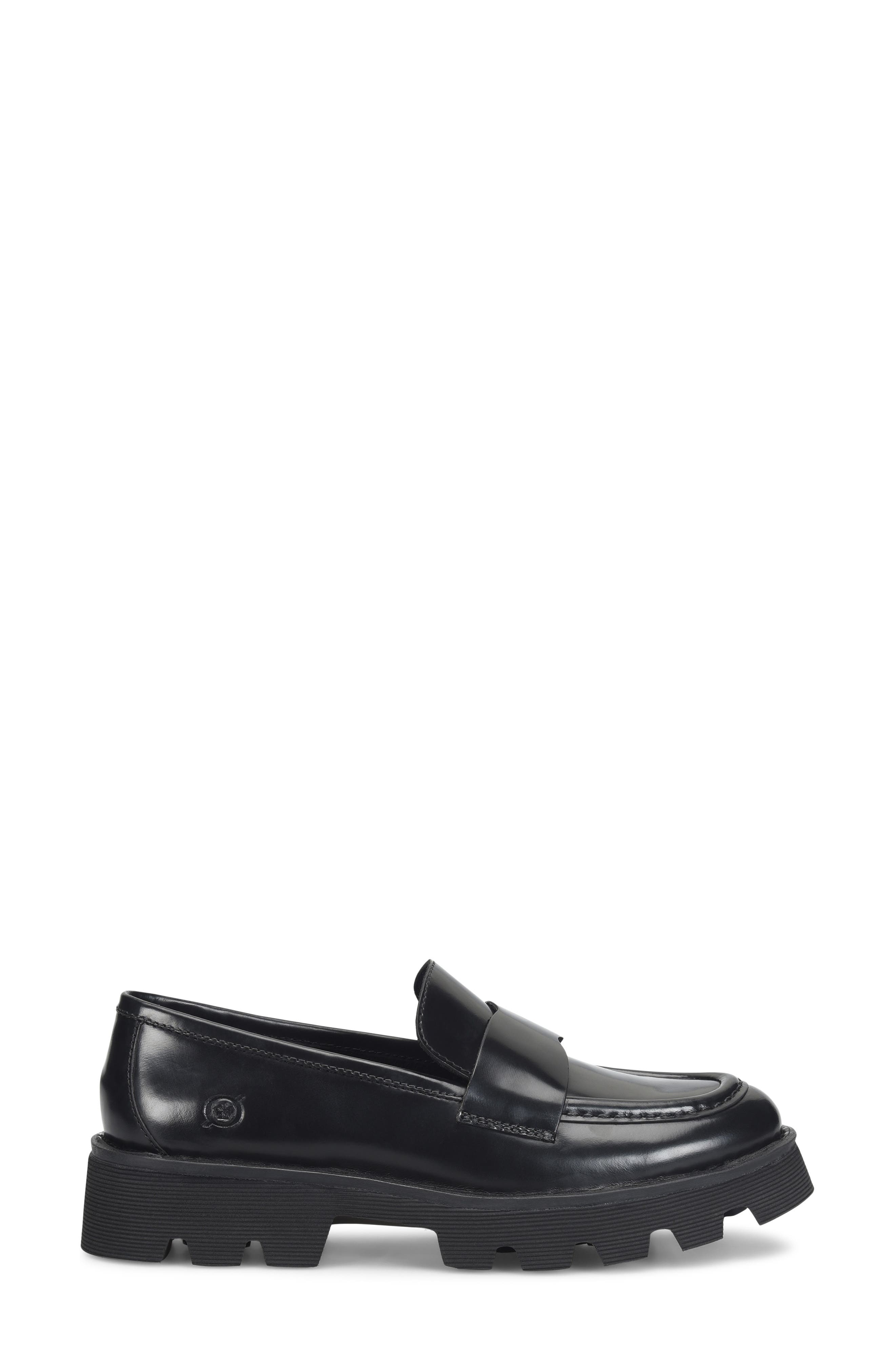Børn Sigge Lug Sole Loafer, Alternate, color, Black Brush Off