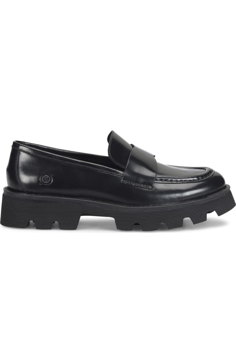 Børn Sigge Lug Sole Loafer, Alternate, color, Black Brush Off