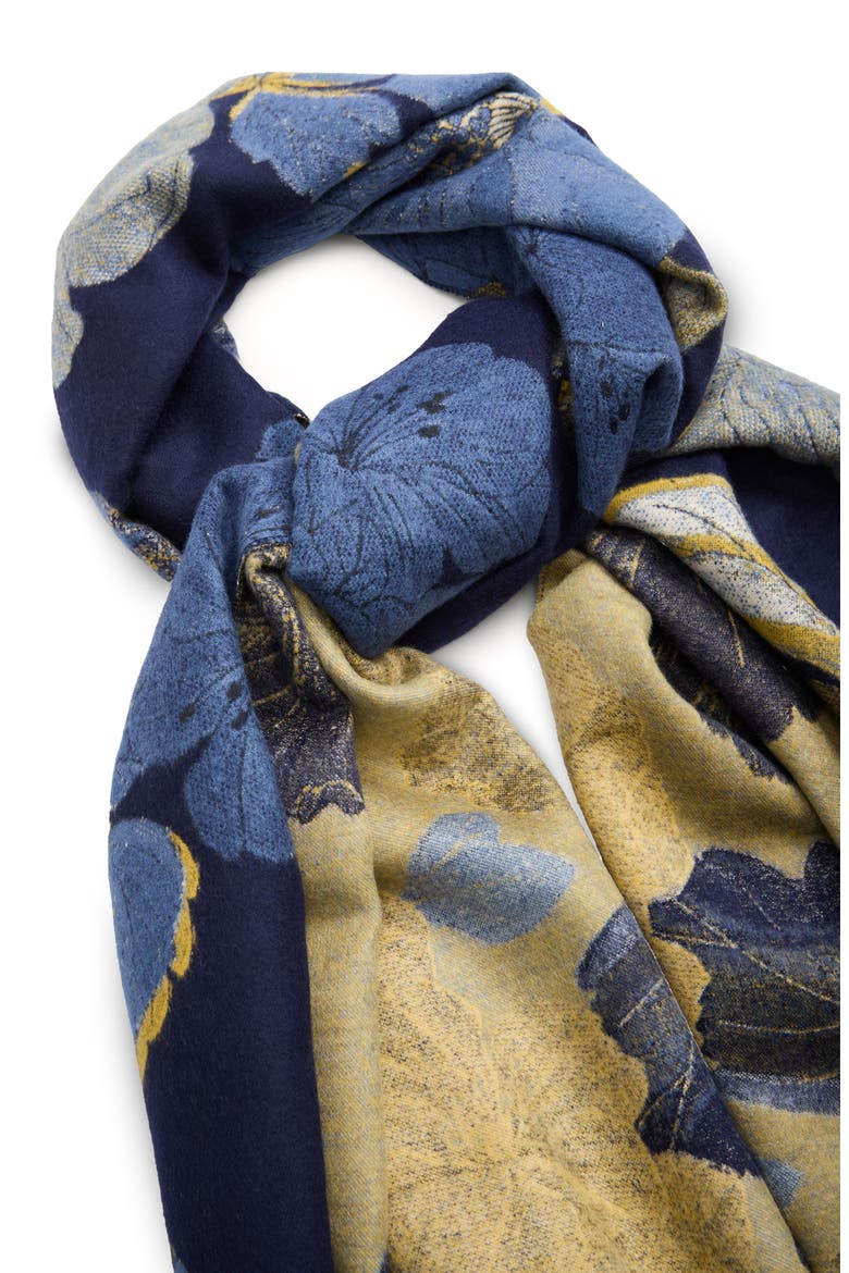 Metallic Touch Reversible Scarf, Alternate, color, BLUE MULTI
