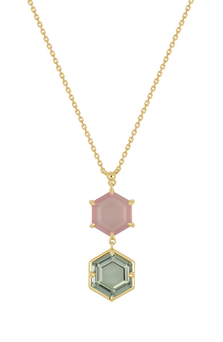 Bony Levy 14K Gold Color Amethyst Pendant Necklace, Main, color, 14K Yellow Gold