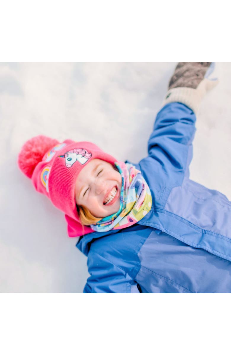 Turtle Fur Kids Unicorn Pom Winter Hat, Alternate, color, Aqua