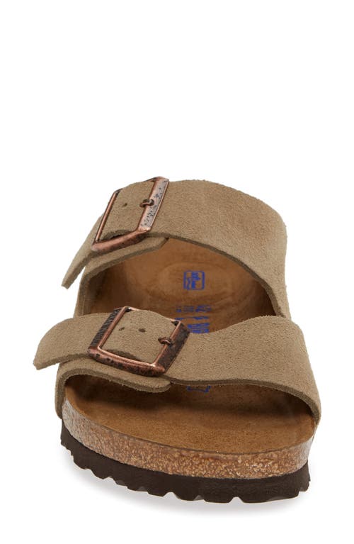 Birkenstock Arizona Soft Footbed Slide Sandal In Sand