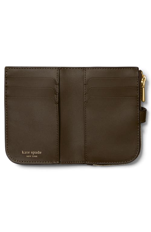 Kate Spade New York Deco Pebbled Leather Bifold Wallet In Brown