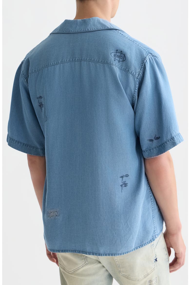 x Basquiat Indigo Shirt, Alternate, color, WASHED INDIGO