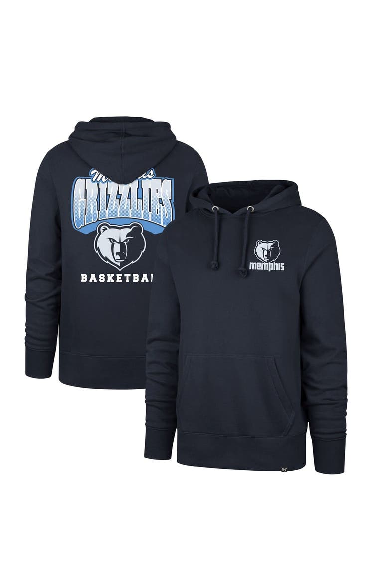 Men's '47 Navy Memphis Grizzlies 2025/26 City Edition Jab Step Headline Hoodie, Main, color, Navy