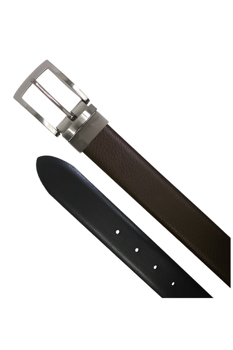 Reversible Leather Belt, Alternate, color, BROWN/ BLACK REVERSIBLE
