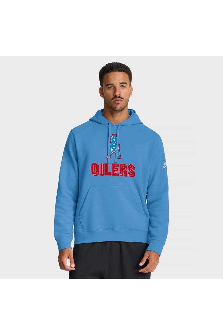 Men's Nike Light Blue Tennessee Titans Best Season Rewind Club Pullover Hoodie, Main, color, Light Blue