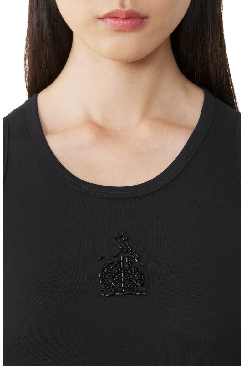 Mother And Daughter Embroidered Jersey Tank Top, Alternate, color, Black