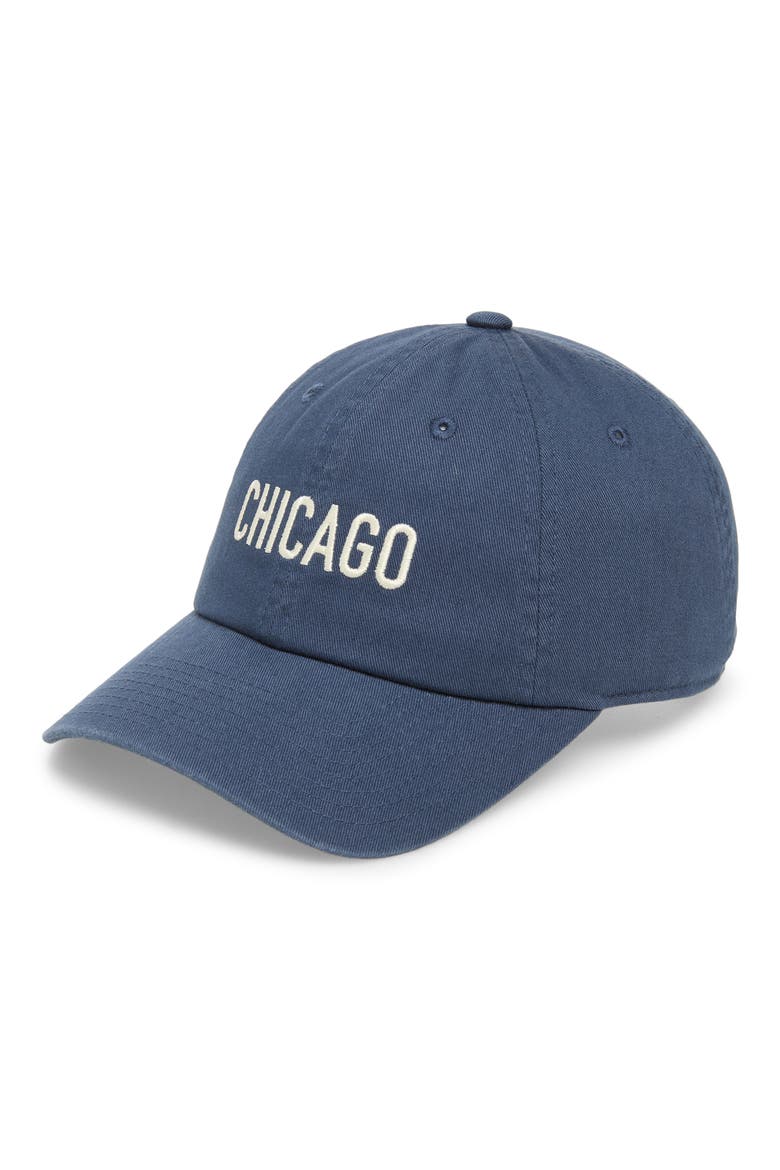 Slouch Chicago Cotton Twill Baseball Cap, Main, color, CLASSIC BLUE