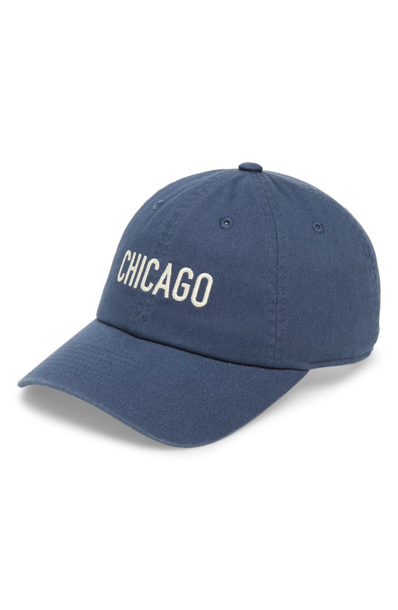 American Needle Slouch Chicago Cotton Twill Baseball Cap, Main, color, Classic Blue
