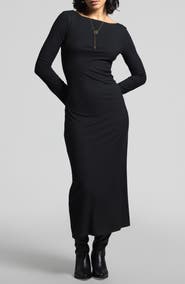 WEEKEND LOS ANGELES Angelina Long Sleeve Rib Maxi Dress