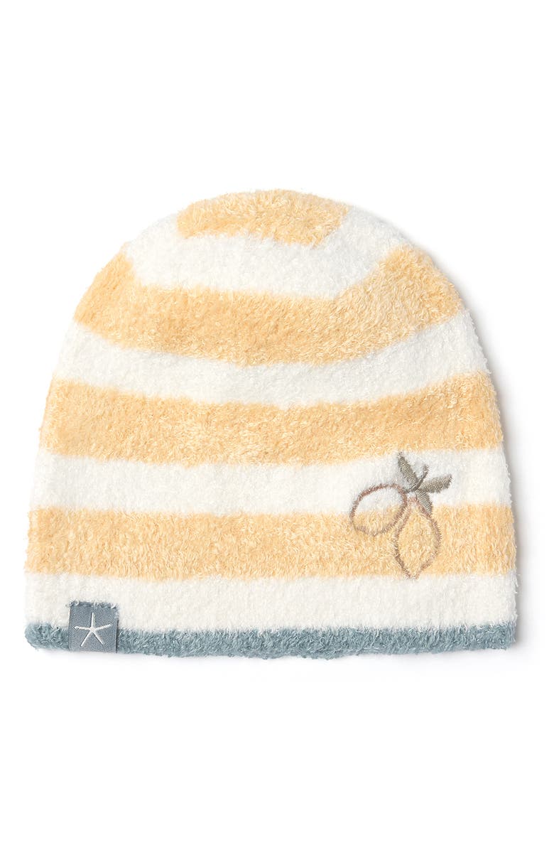 Barefoot Dreams<sup>®</sup> CozyChic Lite<sup>®</sup> Baby Lemon Stripe Beanie, Main, color, Canary Multi