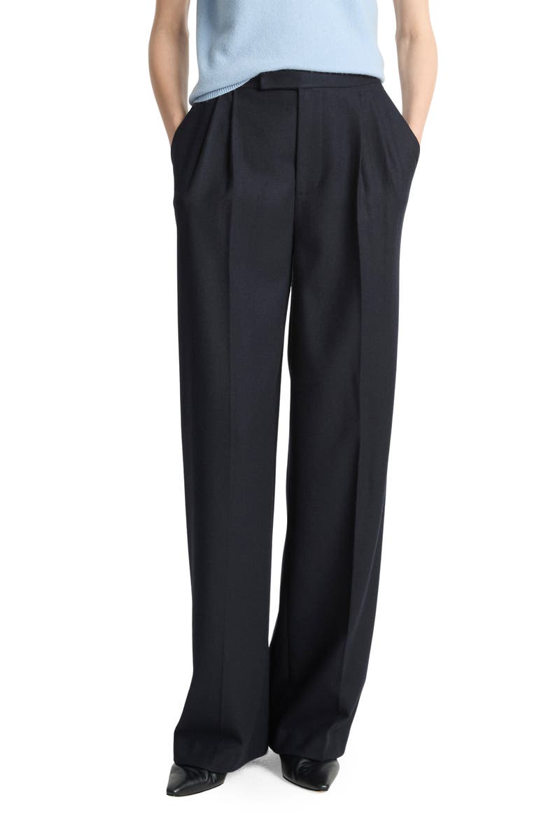 Pleated Wide Leg Pants, Main, color, COASTAL