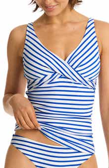 Sea Level Almafi Cross Front Multifit Tankini Top