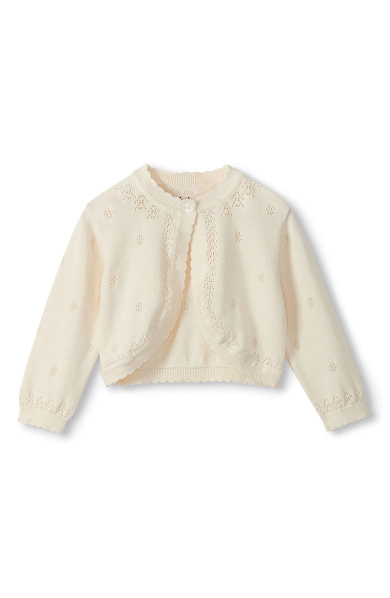 Hatley Kids' Pointelle Knit Cardigan, Main, color, Natural