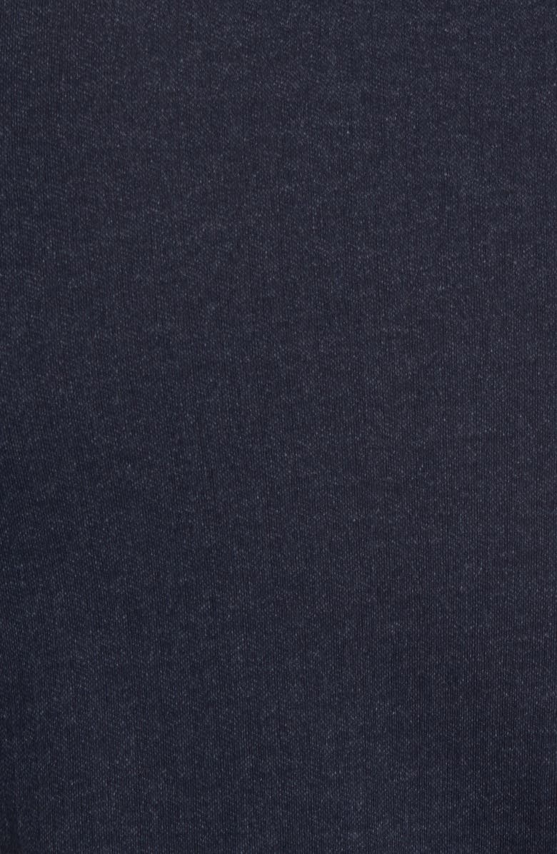 Billy Reid Herringbone Terry Long Sleeve Henley T-Shirt, Alternate, color, True Navy