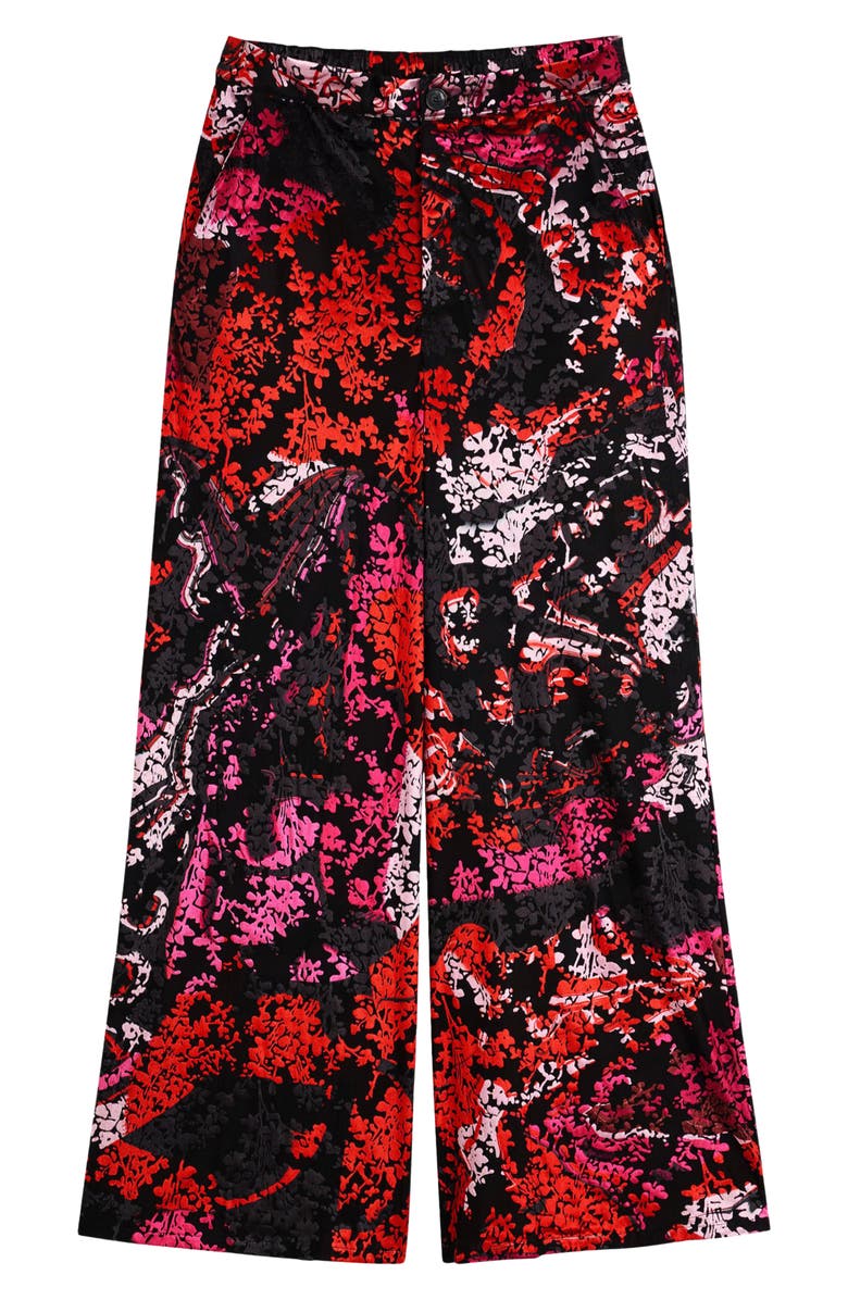 Desigual Floral Print Wide Leg Pants, Alternate, color, 