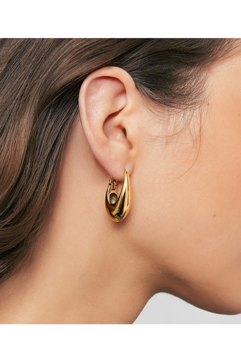 September Oval Earrings, Alternate, color, Gold