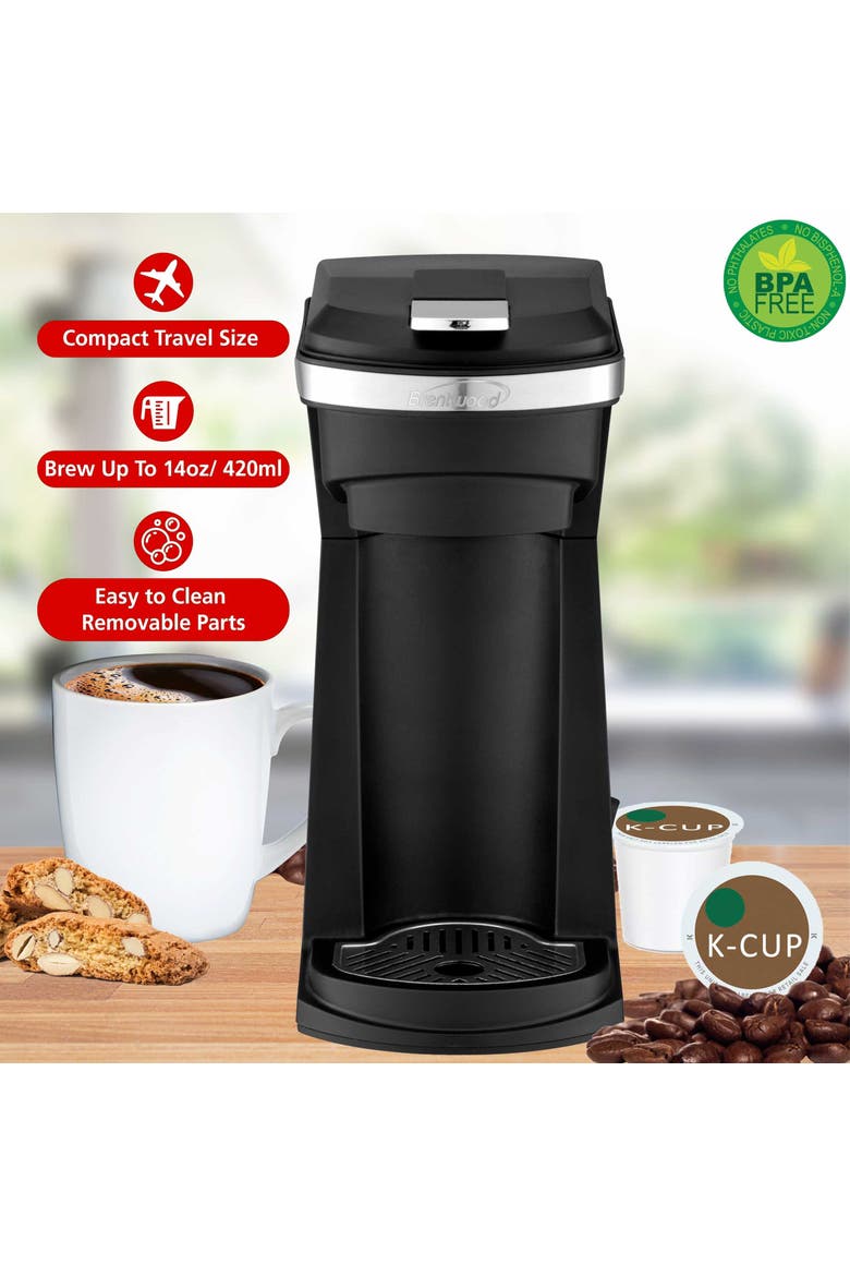 K-Cup Single Serve Coffee Maker w/ Reusable Filter, Alternate, color, Black