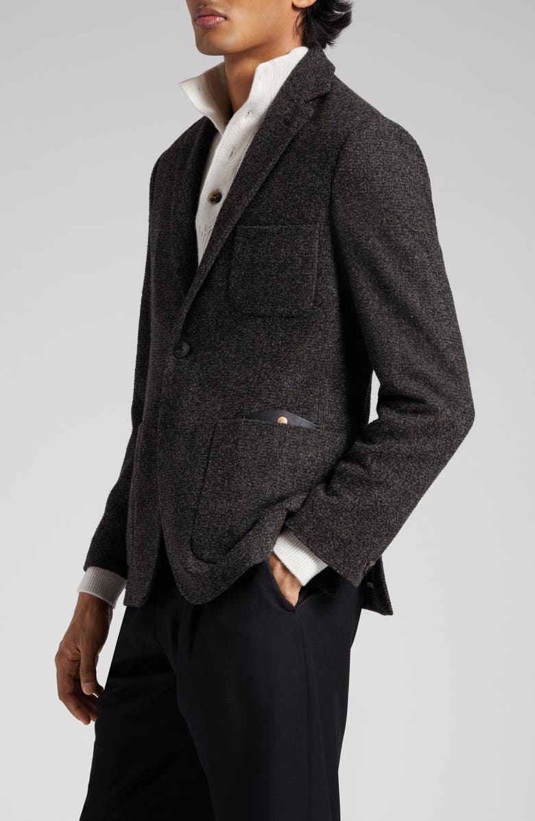 Agnona Wool & Silk Blazer, Alternate, color, 