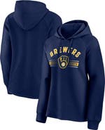 FANATICS Women's Fanatics Branded Navy Milwaukee Brewers Perfect Play Raglan Pullover Hoodie