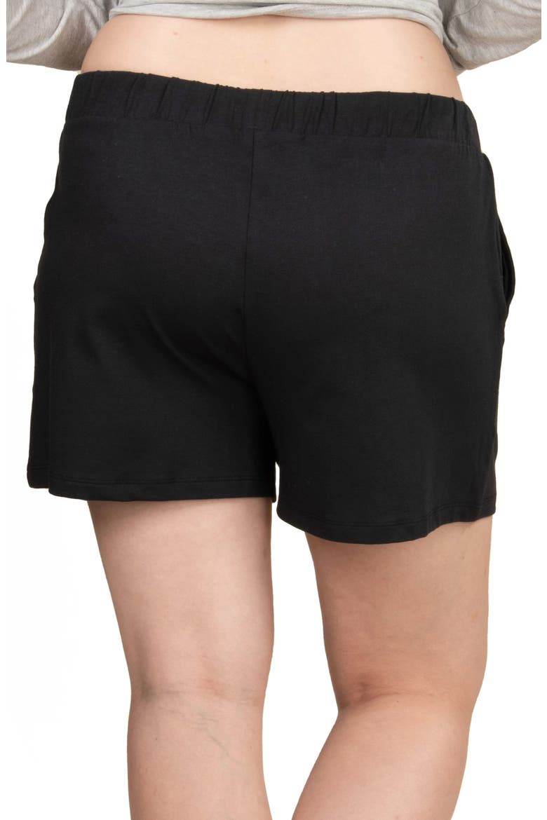 Lounge Maternity/Nursing Shorts, Alternate, color, BLACK