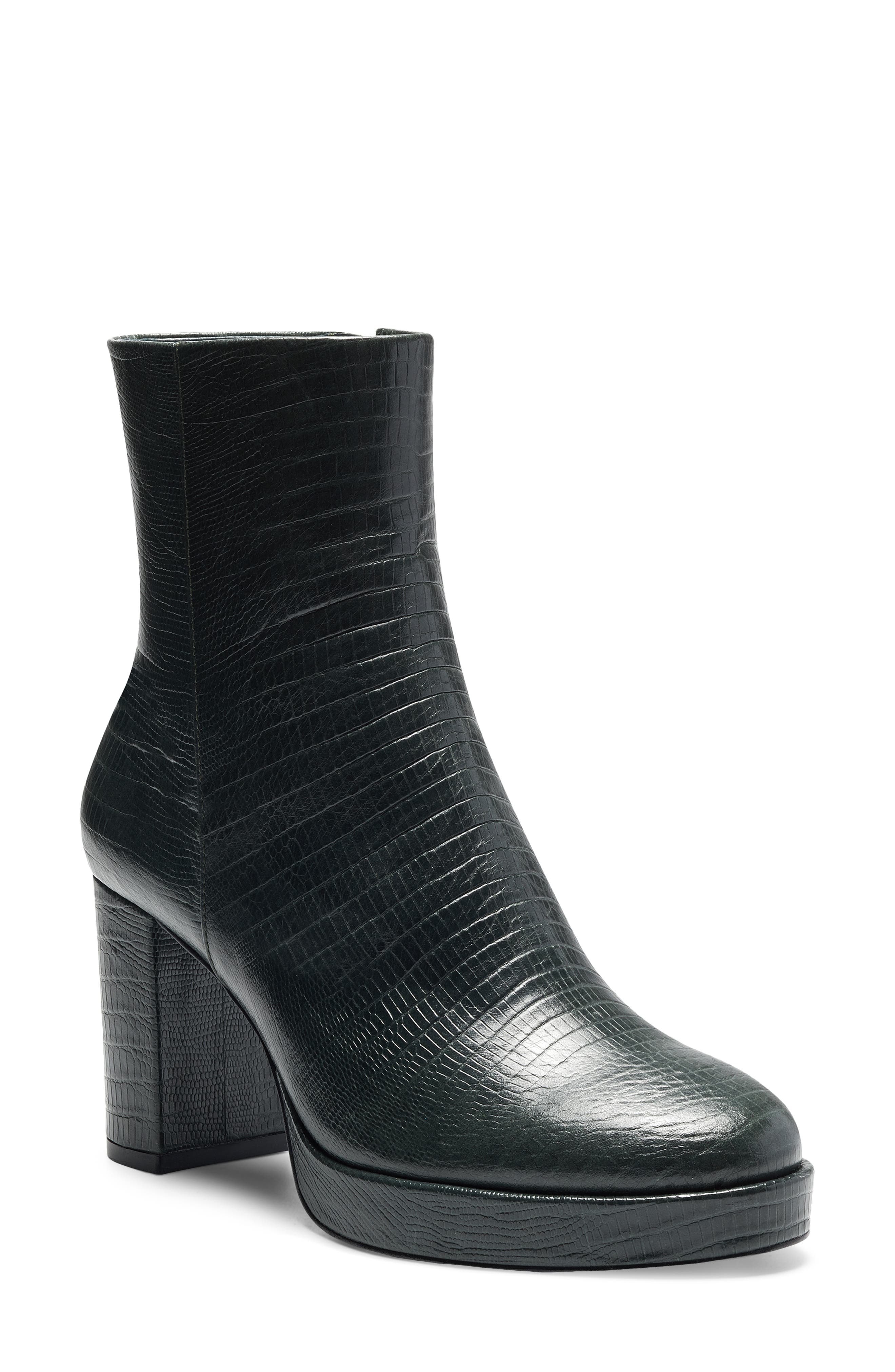 Ashlee Bootie, Main, color, PINE GREEN LIZARD PRINT