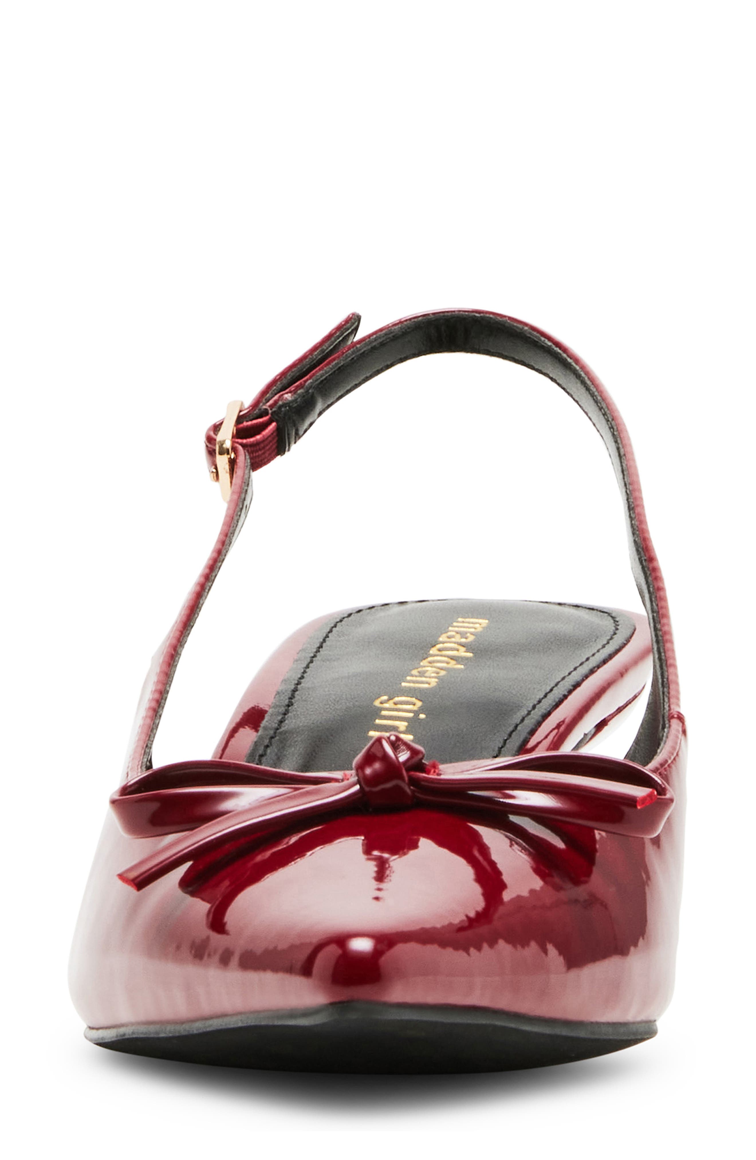 Vogue Pointed Toe Slingback Pump, Alternate, color, DARK CHERRY PATENT