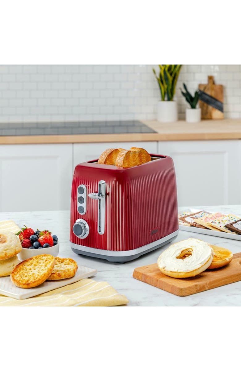 OSTER Retro 2 Slice Toaster with Extra Wide Slots, Alternate, color, Red