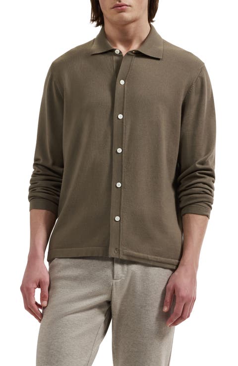 Cotton & Modal Polo Cardigan
