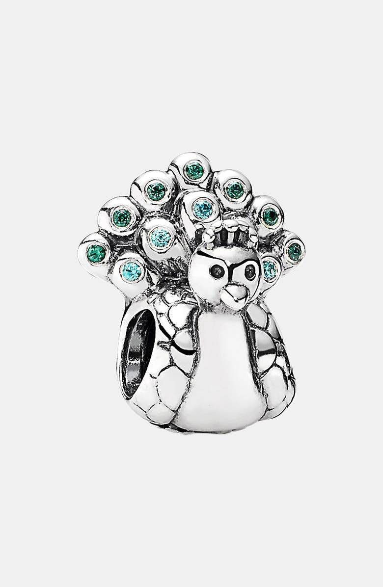 PANDORA Peacock Charm, Main, color,
