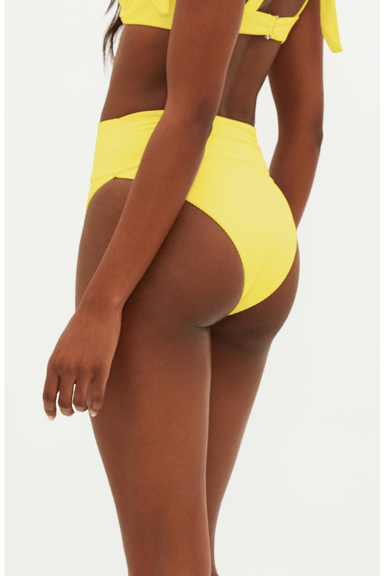 Highway High Waist Bikini Bottoms, Alternate, color, LEMON YELLOW