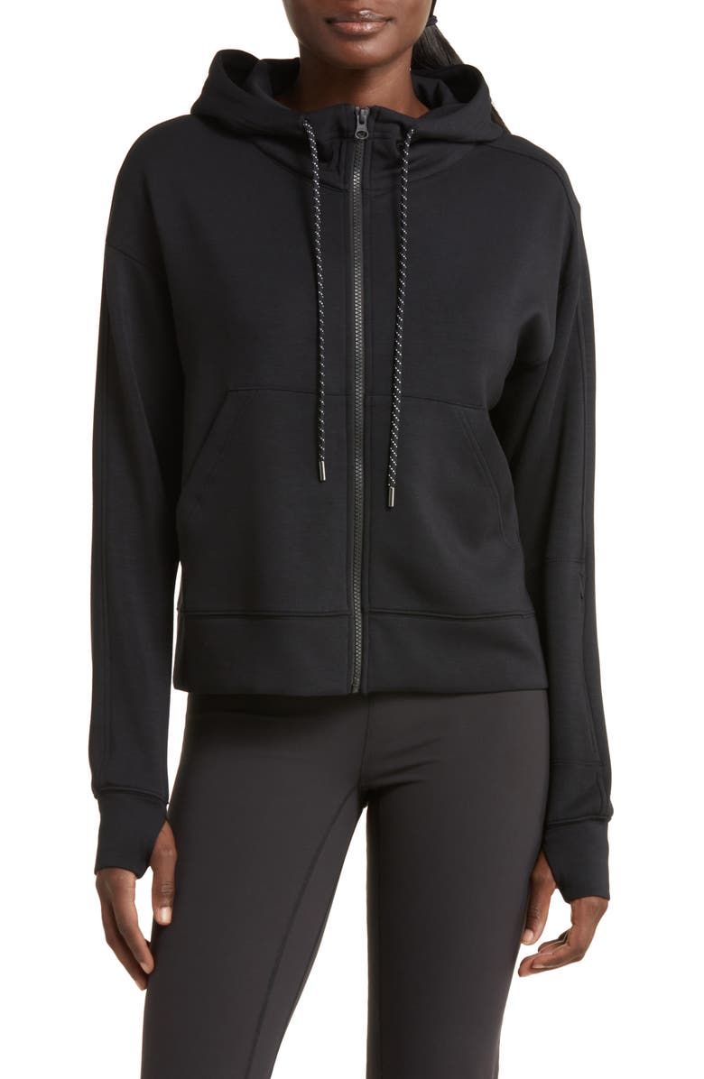 Zella Intention Boxy Modal Blend Zip-Up Hoodie, Alternate, color, 