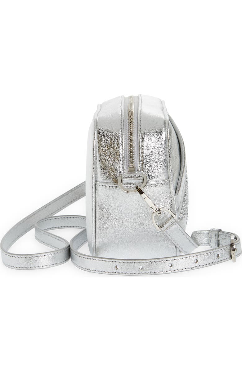 Golden Goose Star Metallic Leather Crossbody Camera Bag, Alternate, color,