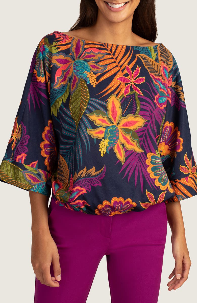 Trina Turk Lyric Dolman Sleeve Top, Main, color, Multi Print