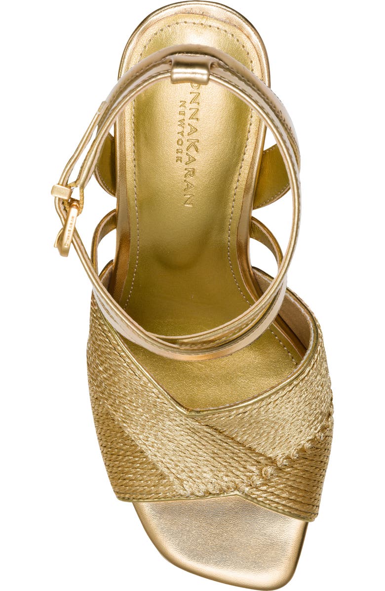 DKNY Brooks Ankle Strap Sandal, Alternate, color, Gold