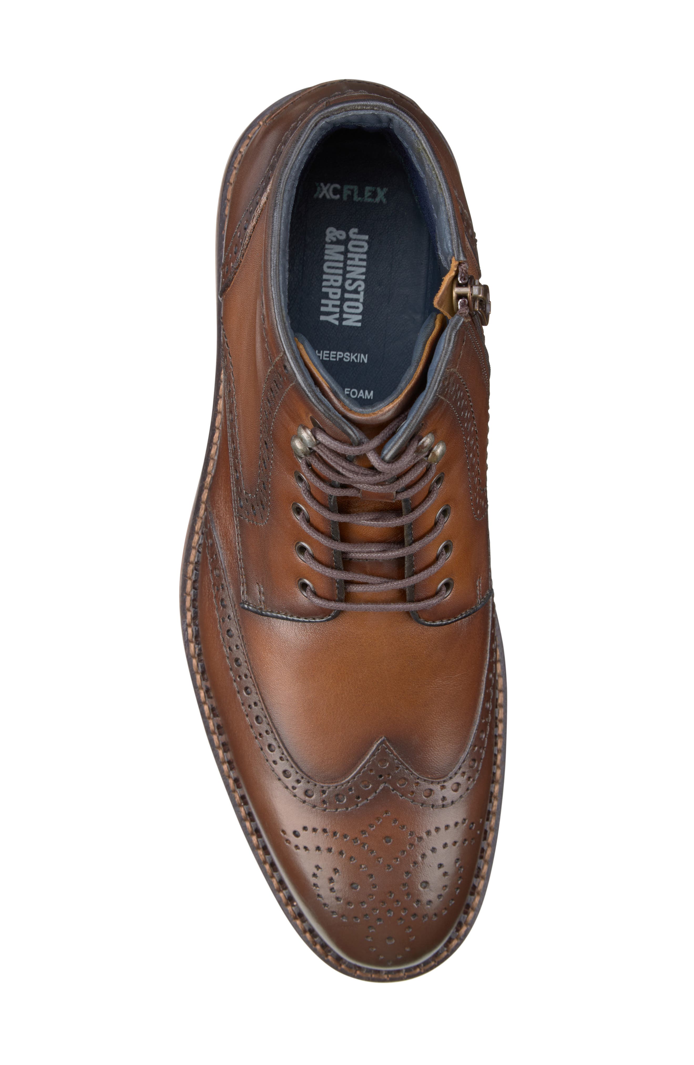 XC Flex Connelly Wingtip Boot, Alternate, color, TAN FULL GRAIN