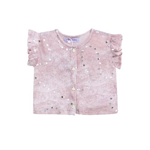 Mimi Tutu Mauve Cream Sequin Shorts Set In Pink