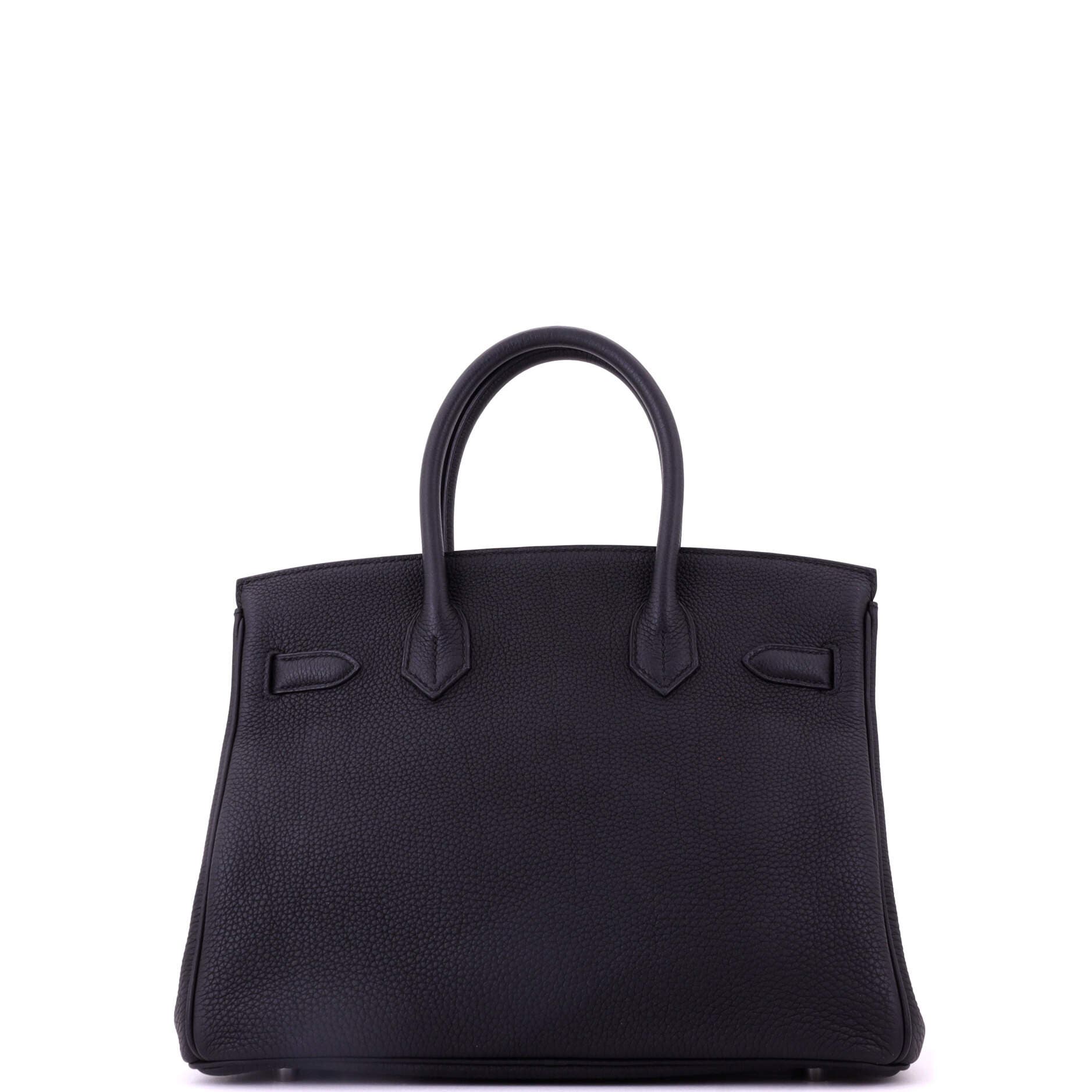 Pre-Owned Hermes Birkin Handbag Black Togo with Palladium Hardware 30, Alternate, color, Noir