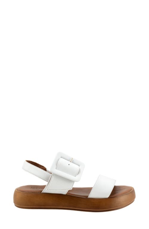 Bueno Julian Two-strap Sandal In White