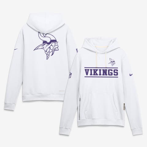 Men's Nike White Minnesota Vikings Standard Issue Replay Officials Alternate Dri-FIT Hoodie