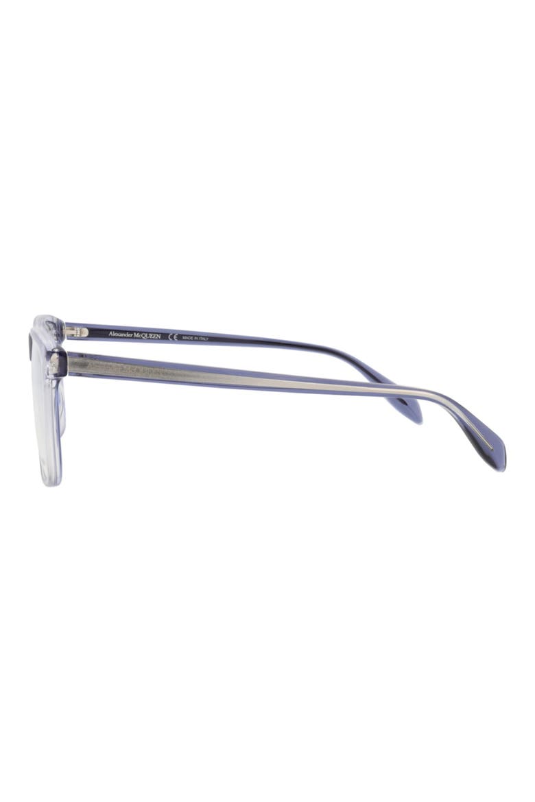 56mm Square Sunglasses, Alternate, color, BLUE BLUE TRANSPARENT