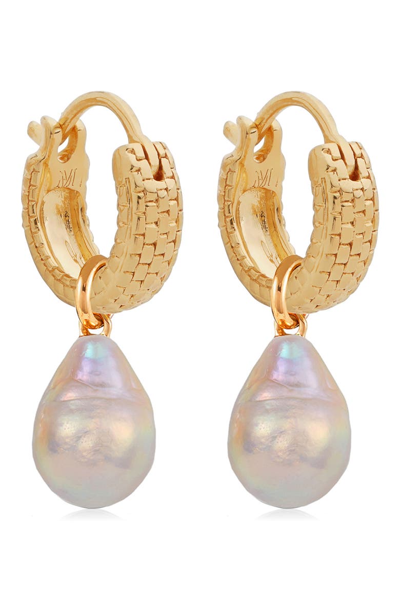 Heirloom Huggie Earrings, Alternate, color, YELLOW GOLD