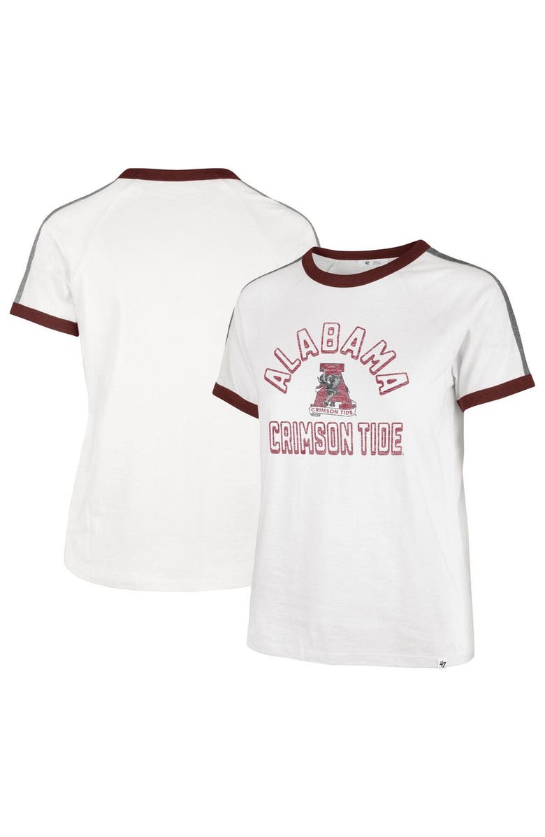 '47 Women's '47 White Alabama Crimson Tide Sweet Heat Peyton T-Shirt, Main, color,
