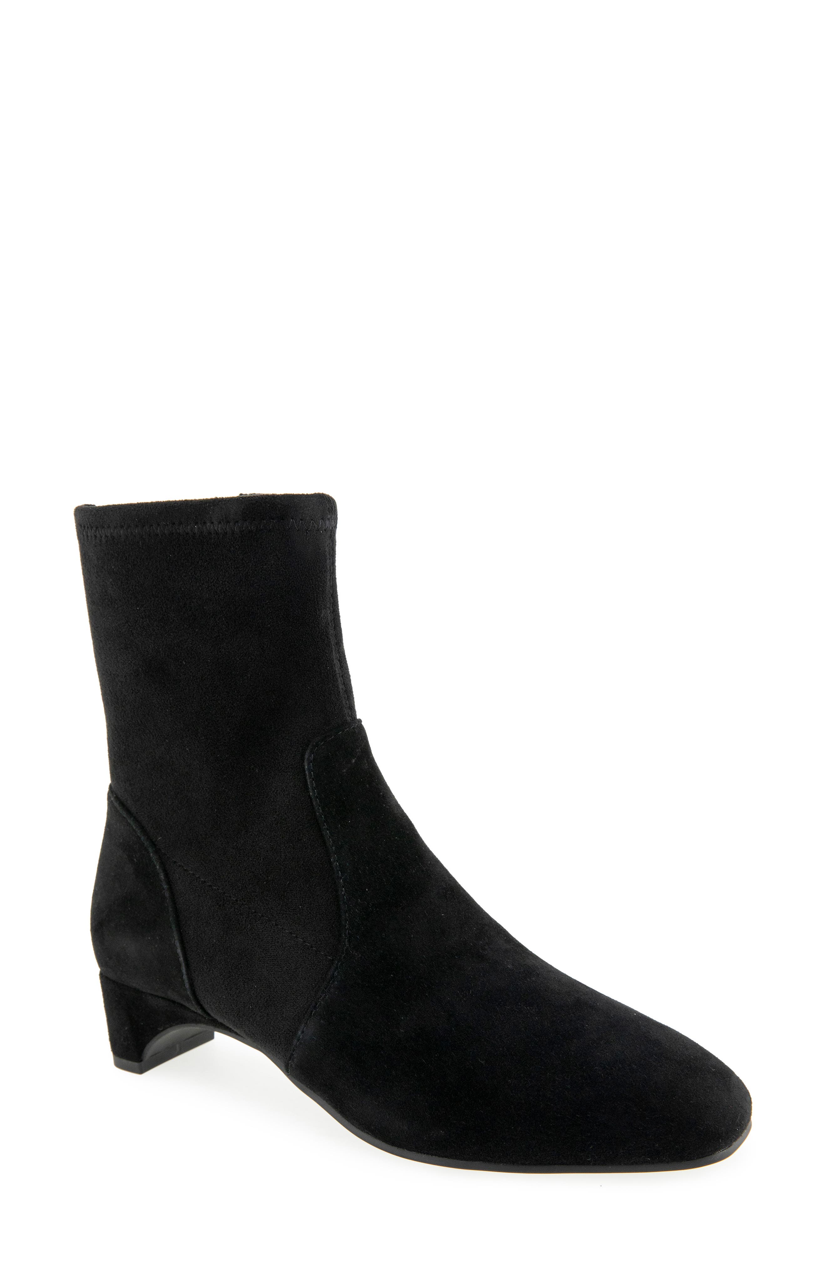 Namaste Bootie, Main, color, BLACK SUEDE