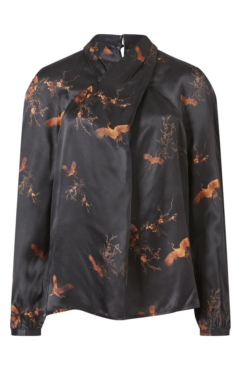AllSaints Zola Aurora Silk Blend Blouse, Alternate, color, 